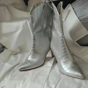Metallic cowgirl boots